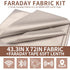 Faraday Fabric,(43"W × 108"L Fabric + 300"L Tape),Faraday Fabric EMP Proof Military Grade,Faraday Cloth can Block Cellular Signals,WiFi, Bluetooth, GPS, and RF Signals