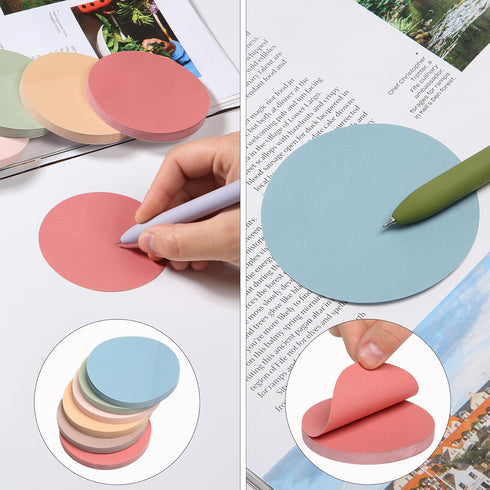 Mr. Pen Round Sticky Notes, 12 Pads, 720 Sheets, 2.8" x 2.8" Colorful Bulk Self-Stick Note Pads