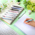 Yeaqee 50 Pcs Black Ink Ballpoint Pens, Inspirational Motivational Quotes Stylus Tip Pens for Women Students, 5.5 Inch