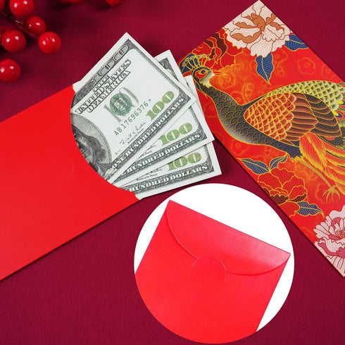 Red Envelopes Chinese New Year, 30 Pack with 6 Styles Lucky Money Envelopes for Cash - 6.6 x 3.5 inches