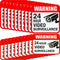Tatuo 20 Pieces Video Surveillance Sticker Sign Decal 2 Size for Home