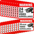 Tatuo 20 Pieces Video Surveillance Sticker Sign Decal 2 Size for Home