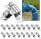 Ripeng 18 Pack Hose Clamp Fasteners, 304 Stainless Steel Worm Clamp Fasteners for DIY Adjustable Large Worm Gear Hose