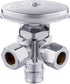 (Pack of 2) EFIELD Multi-turn Dual Outlet Angle Stop Valve, 1/2" Expansion F1960 Pex-a Pipe Inlet x (3/8 inch x 3/8