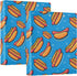 Aslsiy 3 1.5 Inch Kids Ring Binder Hot Dog with Mustard and Ketchup Girls Round Clipboard Binder Decorative Harcover