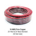 10 (25 Gauge Pure Copper Red Black Bonded Cable True AWG (American Wire Guage) OFC for Car Audio Power Amplifier