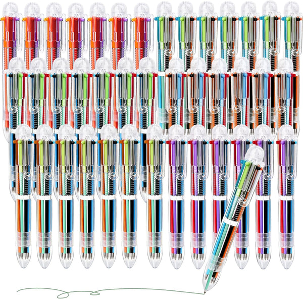 Mluchee 100 Pack Multicolor Pens, 6-in-1 Party Favors, Bulk Fun Pens for Adults and Students