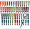 Mluchee 100 Pack Multicolor Pens, 6-in-1 Party Favors, Bulk Fun Pens for Adults and Students