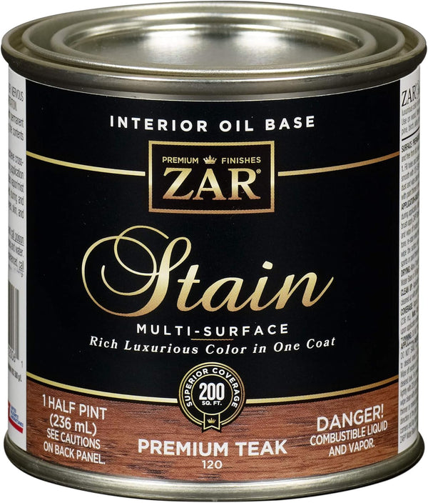 ZAR Natura Stain, Premium Teak, 1/2PT