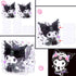 Roffatide Cute Kuromi Anime Desktop Desk Container, Ceramics Pen Holder, Mini Box for Makeup Brushes, Pencil Cup L
