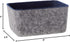 Three by Three Seattle Felt Storage Bin 6x4x2.5 Inch for Office, Craft Room, Living Room, Bedroom (Navy)