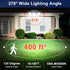 IP65 Aolyty Solar Motion Sensor Lights - Waterproof Solar Strobe Wall Lights - Bright White/Red & Blue Flashing