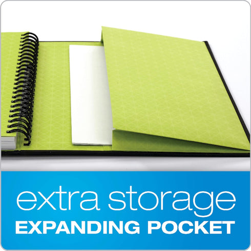 Oxford Idea Collective Business Notebook - 8 1/4 x 5 7/8, Double Wire, Case Bound, Black, 80 sheets (56897)