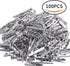 Mini Clothespins, 100 Pieces Plastic Utility Paper Clip, Silver Color, 3.5 x 0.5cm x 0.7cm, Craft Clips, Photo Peg Pin