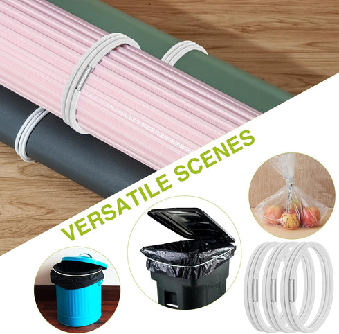HYLIYAKI 13 30 Set 3 Trash Can Bands, Garbage Can Bands Good Elastic Hold Trash Bags in Place, Large Durable Rubber