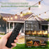 30 G40 Dimmable Bulbs, Svater Solar Outdoor String Lights FT, Patio Lights Shatterproof Vintage Edison Solar Powered