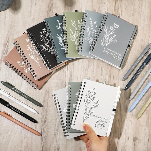 Kosiz 20 Sets Christian Gifts, A6 Spiral Notebook Bible Journal, Aesthetic Notepad with Ballpoint Pen for Church Gifts