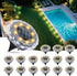 FORTULUX Solar Ground Lights,Solar Disc Light Outdoor Waterproof,Landscape Lighting Garden Lights for Pathway,