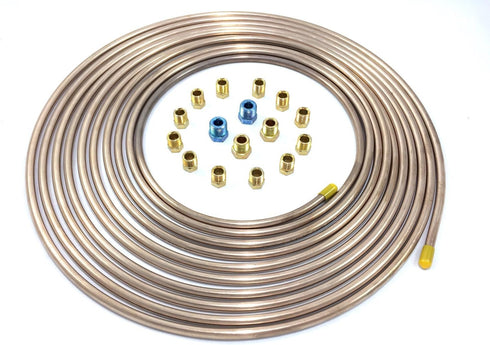 The Stop Shop 25 Ft. of 1/4" Copper Nickel Tubing with Fittings