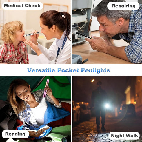 Geiserailie 16 Set 2026 Nurse Graduation Gift Pen Lights LED Reusable Medical Pen Light with Pupil Gauge Diagnostic
