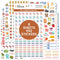 bloom daily planners Meal Planning Stickers - 8 Sheets / 592 Stickers for Menu Prepping and Grocery Shopping