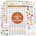bloom daily planners Meal Planning Stickers - 8 Sheets / 592 Stickers for Menu Prepping and Grocery Shopping