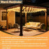 8ft 8ft 180LED 8 x Net Lights, Gazebo Lights Outdoor Modes Timer, Waterproof Connectable Christmas String Lights Clear