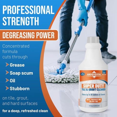 Super Duty Degreaser Heavy Duty Tile & Grout Cleaner Concentrated Phosphate Free Non-Corrosive Formula for Kitchen