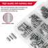 424Pcs Stainless Steel Needle Roller Assembly Set, Slotted Spring Pin and Spring Dowel Tension Roll Pins Assortment