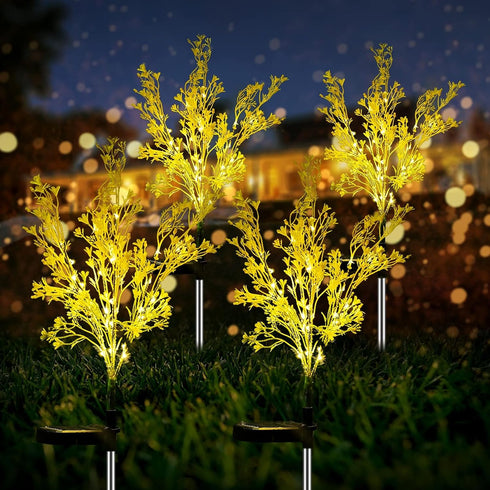 Neporal Garden Solar Lights Outdoor Waterproof IP65 4 Pack, 7-Stems Dusk to