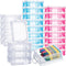 Suzile 25 Pcs Plastic Crayon Boxes with Snap Lids, Stackable Crayon Organizers for Art Crafts and Office Supplies