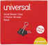 Universal 10200VP3 Small Binder Clips, 3/8-Inch Capacity, 3/4-Inch Wide, Black, 36/Pack