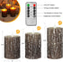 3D Sets 24 4" 5" 6" Pack 3 Enpornk Flameless Candles Battery Operated Pillar Pine Effect Real Wax Flickering Wick