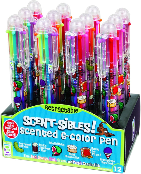 Raymond Geddes Scent-Sibles 6-Color Multicolor Pen Set with Scented Ink (Pack of 12)