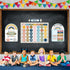 Calendar Bulletin Board Set - Seasons Weather Chart CTP Display with Stickers for School Classroom (Rainbow Style)