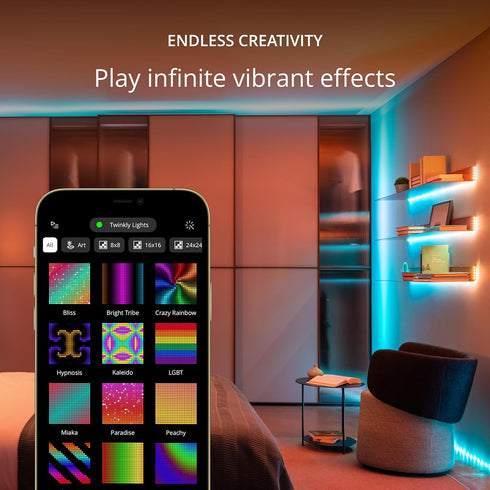 60 (16 60 10 Twinkly Dots String Lights App-Controlled Flexible LED Color Changing String Lights, RGB Mil. Colors). LED