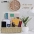 Rattan Mail Organizer for Countertop, Desk, and Bills - Woven Basket, Magazine Holder, and Accessories - Beige