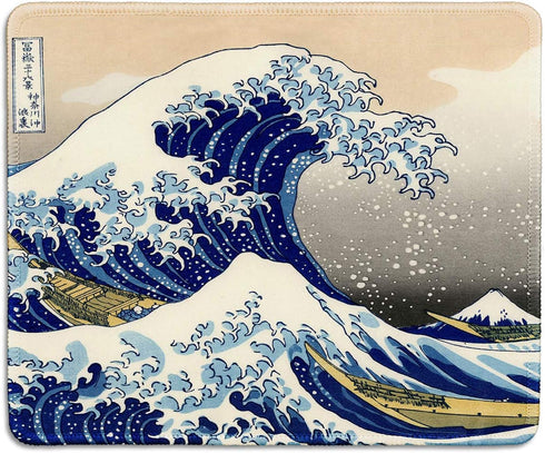 dealzEpic Art Mouse Pad - Natural Rubber with Japan Art The Great Wave by Hokusai, 9.5x7.9 inches