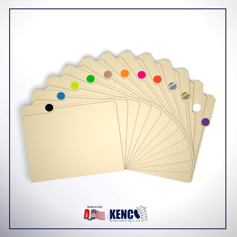 Kenco Color Coding Circle Dot Sticker Labels on a Roll, White, 1 Inch, 1000 Stickers