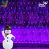 360 12ft 5ft 8 QITONG Purple Net Lights Outdoor Mesh Lights, LED x Christmas Net Light with Modes, Clear Wire Bush