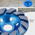 OCR 4" Diamond Concrete Grinding Wheel, 12-Segment Disc for Angle Grinder