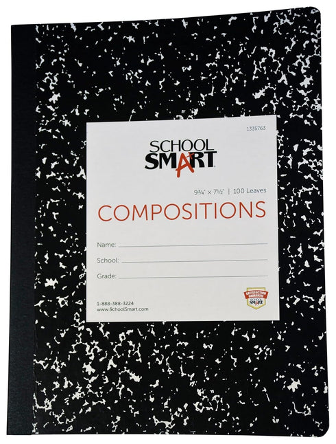 School Smart Stiff Picture/Story Composition Book, 100 Sheets, 9-3/4" x 7-1/2"