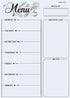 Magnetic Refrigerator Whiteboard, Weekly Menu, Meal Planner, Grocery List, Dry Erase Board