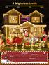 300 115FT 8 IP65 Acan LED String Lights Outdoor, Christmas Tree Lights Warm White with Remote Control, Modes Fairy