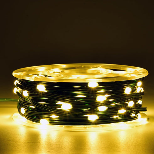 Karlling 8 Decor(200ft,Warm Outdoor LED String Lights,Waterproof Plug-in Decorative Lights with Modes,Timer