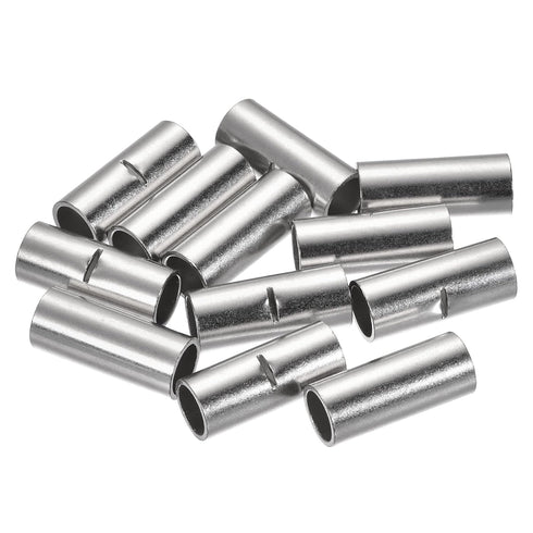 MECCANIXITY Non-Insulated Butt Crimp Terminals 2 AWG for Electrical Wire Splice DIY, Pack of 12