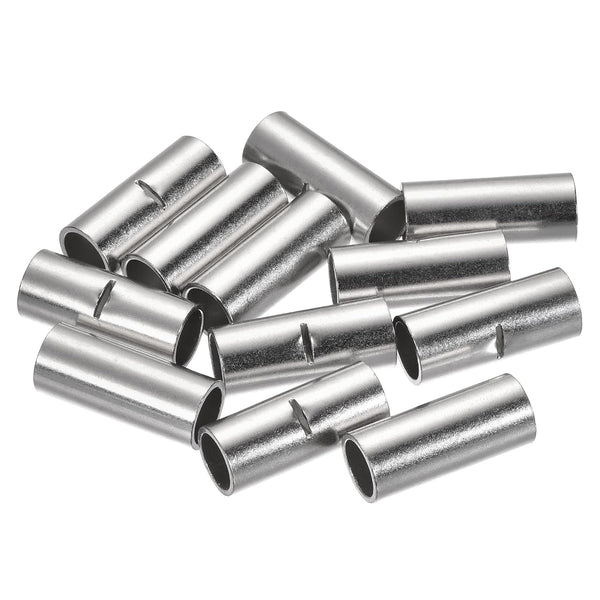 MECCANIXITY Non-Insulated Butt Crimp Terminals 2 AWG for Electrical Wire Splice DIY, Pack of 12