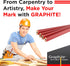 GRAPHITE Hard Lead Carpenter Pencils Bulk - Pack of 12 Pieces, Lumber Wooden Pencil #2 (HB), Red