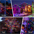 L LAMPOP 200LED 8 Firecracker String Lights Starry Light Modes USB with Remote Waterproof Indoor Outdoor Decorative