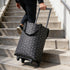 18.9x11.02x7.09in Folding Trolley Bag with Wheels Large Capacity Reusable Grocery Cart for Shopping Camping Hand Pulled